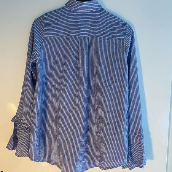 Kori America Pin Striped Blouse J5010 - Picture 8 of 9